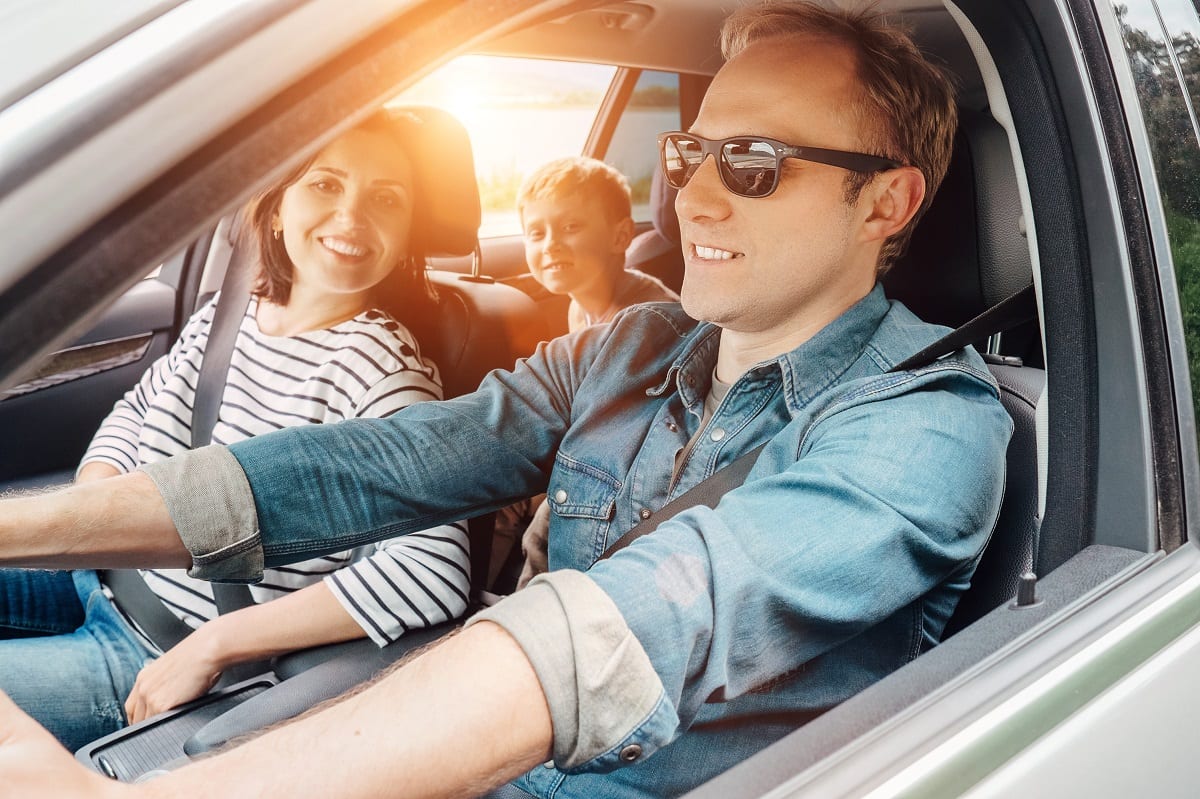 Family in a car