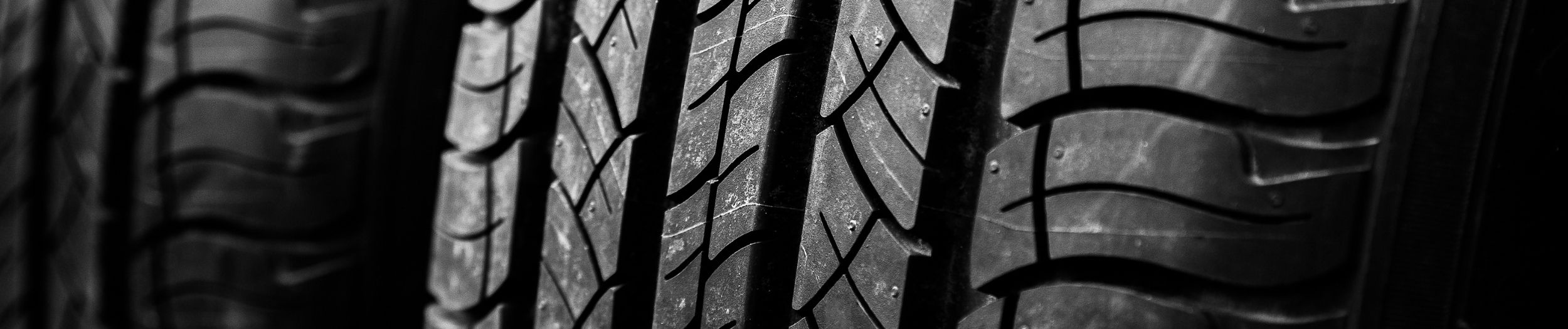 Close up of car tyres