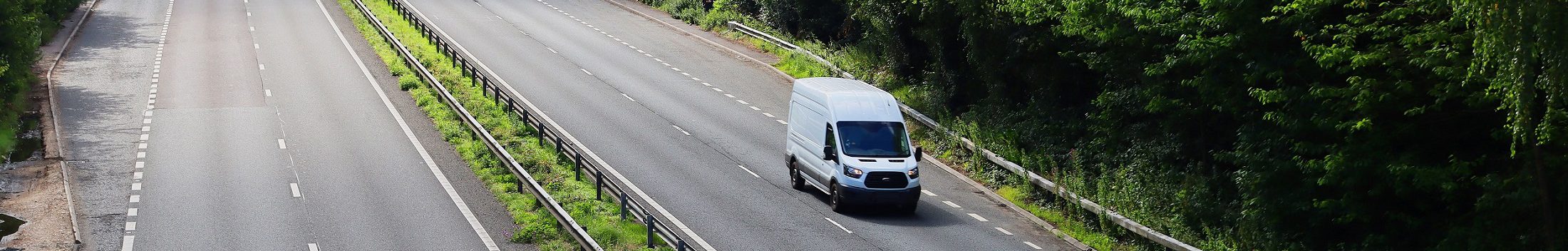 Van on road