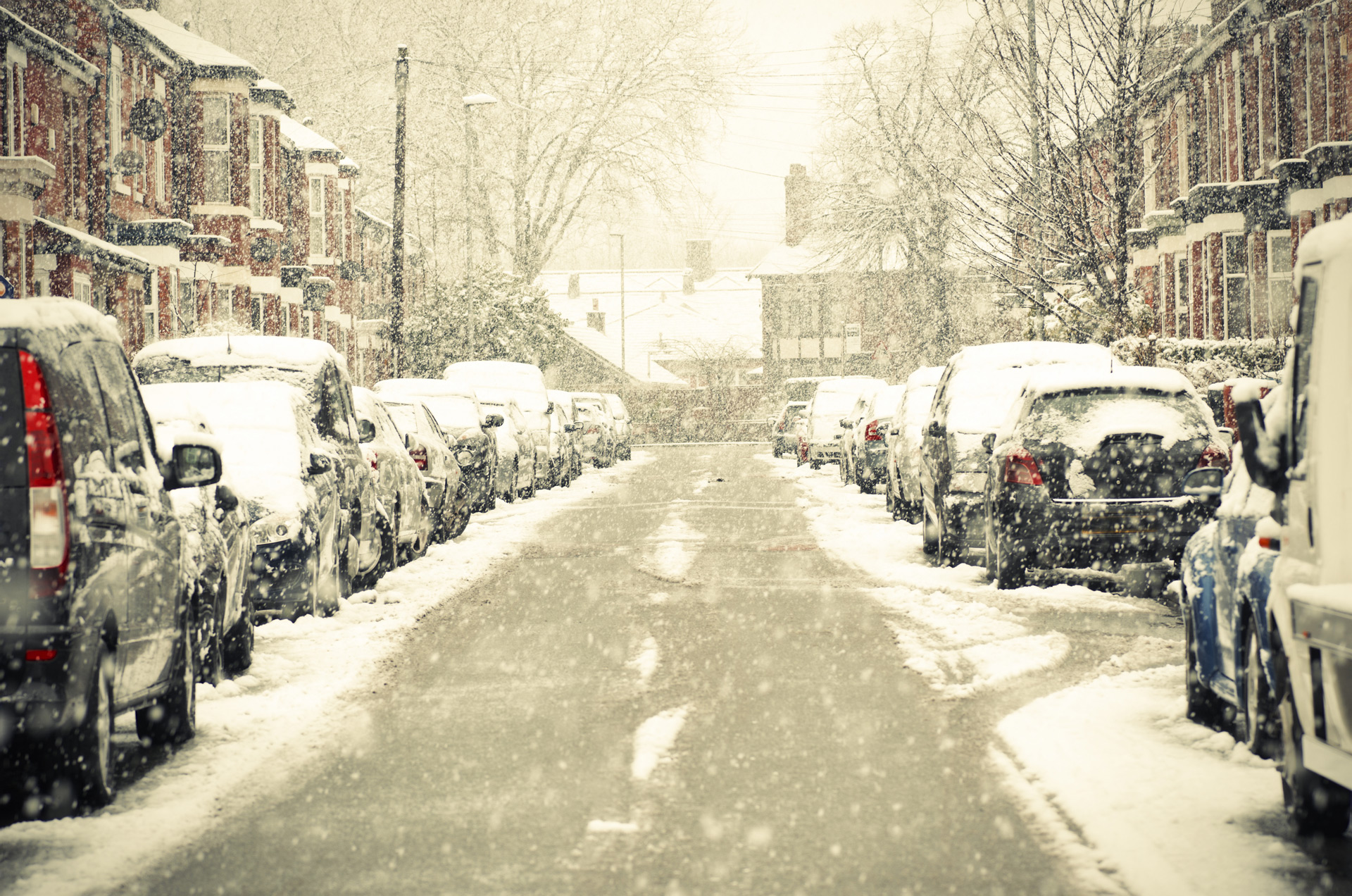 road with heavy snow