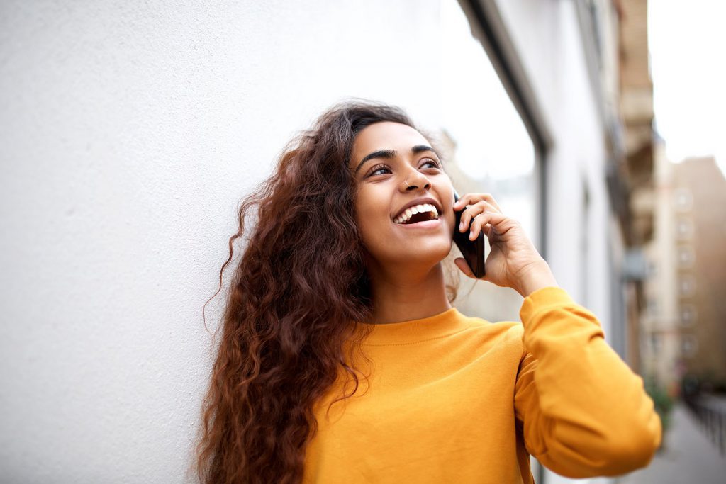 woman talking on the phone