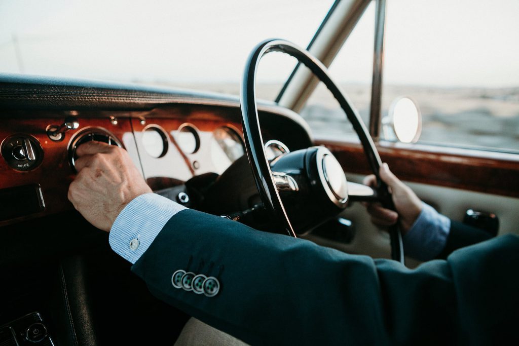 classic car steering wheel