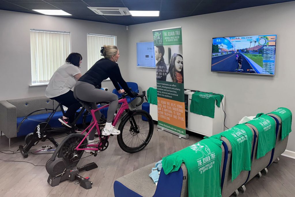 colleagues cycling