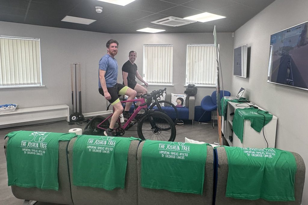 colleagues cycling