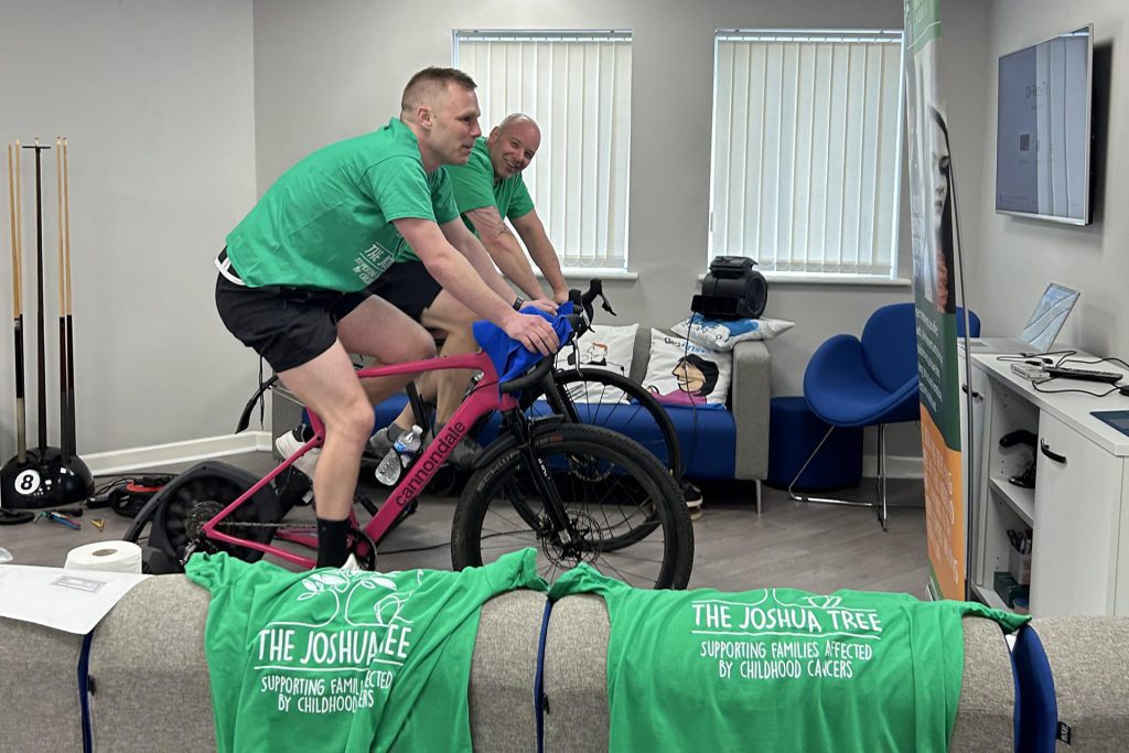 colleagues cycling